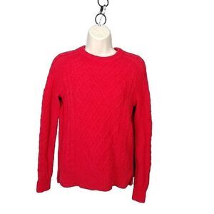 Old Navy XS Women's Pull Over Chunky/Knit Sweater Empire Apple Red Cotton Blend